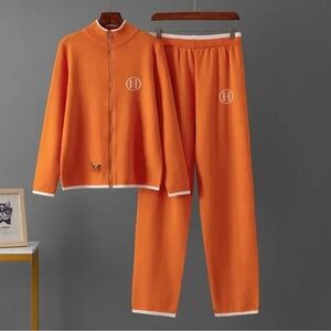 NEW Hermes Style Casual Sweater & Pants    2-Piece